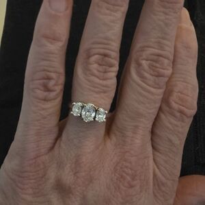 3 Stone Genuine Diamond Ring